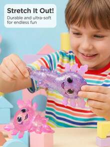 Cute Glitter Hexagonal Dinosaur Squishy, Soft And Bouncy Stress Relief Toy (Suitable For Adults And Children), Colorful Shiny Slow Rebound Sensory Toy, Anxiety Relief Hand Squeezer, Cute Animal Shaped Desk Decor, Party Favor And Gift, Squishy, Squishies, Squishy Toys, Squishy Stress Toy, Squishes - Multicolor - View 2
