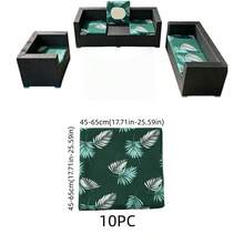 1PC/2PC/6PC/8pcs/10pcs/14PC Sofa Cushion Cover, Printed Floral Pattern, Rich Colors, Maillard Green, Outdoor Cushion Cover, Anti-Dirt, Anti-Dust, Decorative Sofa Outdoor Cushion Cover, Milk Silk Fabric, Non-Slip, Elastic, Spring Summer Autumn Winter All Season - Multicolor - View 16