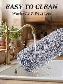 Multifunctional Extendable Duster, Bendable Head, Reusable And Washable, Suitable For High Ceilings, Furniture And Car Cleaning - View 3