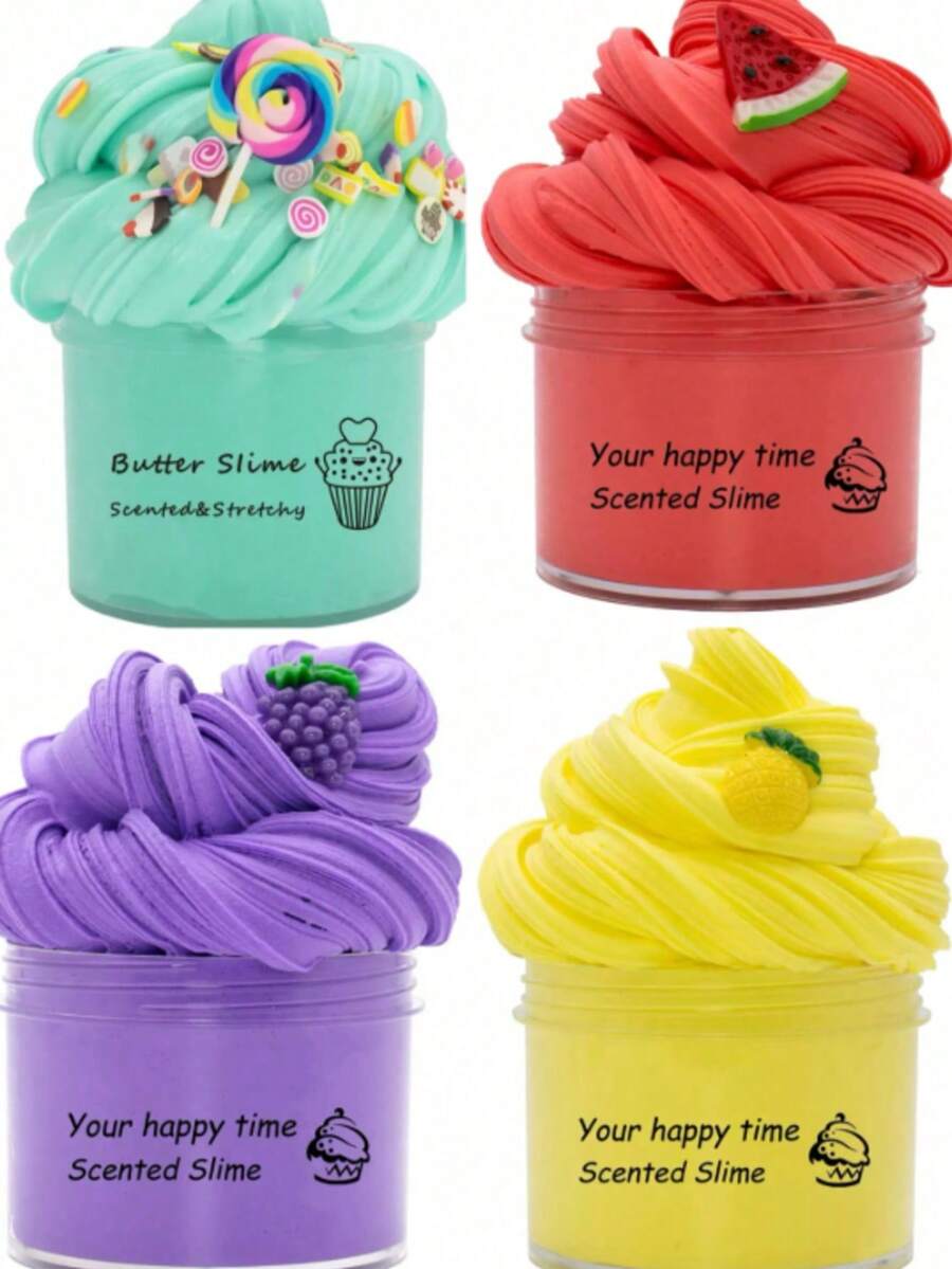 100ml Arcilla de unicolor con Forma de Piruleta de Fruta, Arcilla de Ramen, Arcilla de Algodón, Slime, Arcilla Poke Juguete Anti-Estrés, Adecuado para Fiesta, Reunión, Cumpleaños, Regalo de Vuelta a la Escuela, Regalo de Cumpleaños, Favor de Fiesta, Adolescentes, Juguete de Slime para Niños, Regalo de Navidad, Acción de Gracias, Relleno de Calcetín Navideño, Compañero de Clase, Regalo para Familia y Amigos, Favor de Fiesta Festiva, Regalo de Pascua