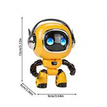 AI Chat Mecha Robot Speaker, Suitable For 14+ Teens, Red & Yellow Color Scheme Headphone Robot, Supports Voice Conversation, Encyclopedia Q&A, Learning Tutoring & Companionship, Fully Articulated Collectible Figure, Cool Headphone Mecha Desktop Decor Gift, Suitable For Young Adults - Multicolor - View 4