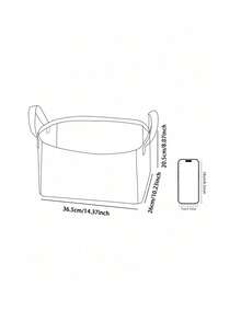1pc Cartoon Dinosaur Printed Large Capacity Foldable Round Storage Basket With Handle, Multi-Purpose Storage Bin For Nursery, Baby Diaper, Clothes, Supplies Organization, Collapsible Storage Box - Multicolor - View 9