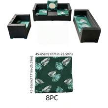 1PC/2PC/6PC/8pcs/10pcs/14PC Sofa Cushion Cover, Printed Floral Pattern, Rich Colors, Maillard Green, Outdoor Cushion Cover, Anti-Dirt, Anti-Dust, Decorative Sofa Outdoor Cushion Cover, Milk Silk Fabric, Non-Slip, Elastic, Spring Summer Autumn Winter All Season - Multicolor - View 13