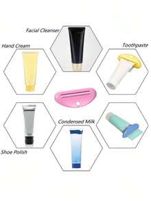 2pcs Random Color Manual Plastic Toothpaste Squeezer, Upright Bathroom Accessory Dispenser, Suitable For Toothpaste, Facial Cleanser And Hand Cream, No Electricity Required, Suitable For Home Bathroom Decor, Autumn Decor, Back To School Decor, Multi-Functional Toothpaste Squeezer, Manual Squeezer, Sample Roller Squeezer, Holiday Gift Choice Christmas, Holidays, Father's Day, Halloween - Multicolor - View 4