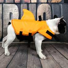 Shark Fin Design Dog Life Jacket, Buoyancy Swim Vest With Dual Safety Buckles, Suitable For All Size Pets - Multicolor - View 5