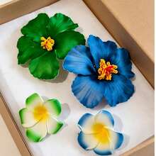 3入/1入 女款藍橘白漸層 7.5cm/2.95in 人造花髮夾，時尚百搭優雅簡約純色側夾髮飾，適用於日常出遊、休閒聚會、上班通勤、度假旅行、髮型設計、紮髮、洗臉、洗澡、化妝、服裝搭配、珠寶頭飾 - 彩色 - 查看 26