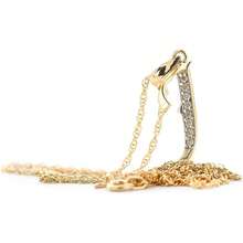 Collar con colgante de oro amarillo macizo de 14 quilates con inicial GG en forma de J con diamantes naturales fabricado en Estados Unidos, acabado de rodio hecho a mano - Gargantilla de 16 pulgadas - Ver 4