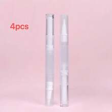 3ml Transparent Rotating Pen, Empty Nail Polish Pen With Brush, Cosmetic Lip Gloss Container Applicator - Clear - View 18