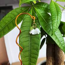 1pc Garden Decorative Metal Wire Plant Stands; Realistic Lily-Of-The-Valley Flowers; The Perfect Gift For Plant Lovers; Mini Garden, Courtyard Decoration, Miniature Bonsai Decoration; Suitable For Christmas, New Year, Valentine's Day Mini Ornaments - Simulated Lily Of the Valley Bud Plant Stump - View 11