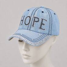 1件女款Y2K風格手工水鑽HOPE字母裝飾棒球帽派對帽 - hope - 查看 22