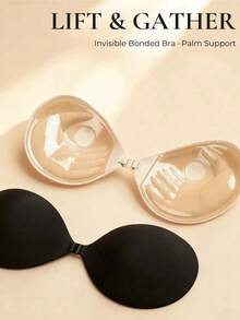 Palm Support Adhesive Bra, Invisible Lifting Adhesive Bra, Reusable Strapless Bra - Multicolor - View 1