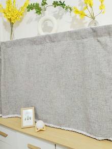 1pc Linen Blue Striped Curtain, Minimalist Country Style Square Curtain, Multiple Sizes, Made Of Polyester, Short Curtain Suitable For Bedroom, Living Room, Kitchen Windows, Doors, Cabinet Decoration, All Seasons - Multicolor - View 5