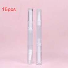 3ml Transparent Rotating Pen, Empty Nail Polish Pen With Brush, Cosmetic Lip Gloss Container Applicator - Clear - View 17