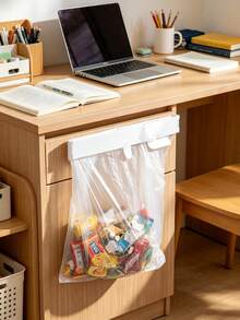 1pc Kitchen Cabinet Door Hanging Trash Bag Holder, Foldable Garbage Bag Rack, Suitable For Dorm Bathroom, Used For Kitchen Waste Disposal And Space-Saving Cleaning - Multicolor - View 1