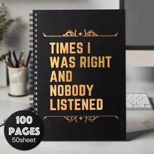 1pc Spiral Notebook, Suitable For Note-Taking, Humorous Notebook Makes You Look Busy In Meetings, Perfect As A Gift For Family And Friends - High School Supplies - Multicolor - View 7