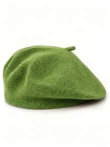 1pc Unisex Retro Solid Color Beret Hat, Suitable For Spring And Autumn, French Vintage Wool Felt Hat, Multiple Colors Available, Fashionable Minimalist Artist Style Hat, Classic Design, Summer, Beach - Multicolor - View 31