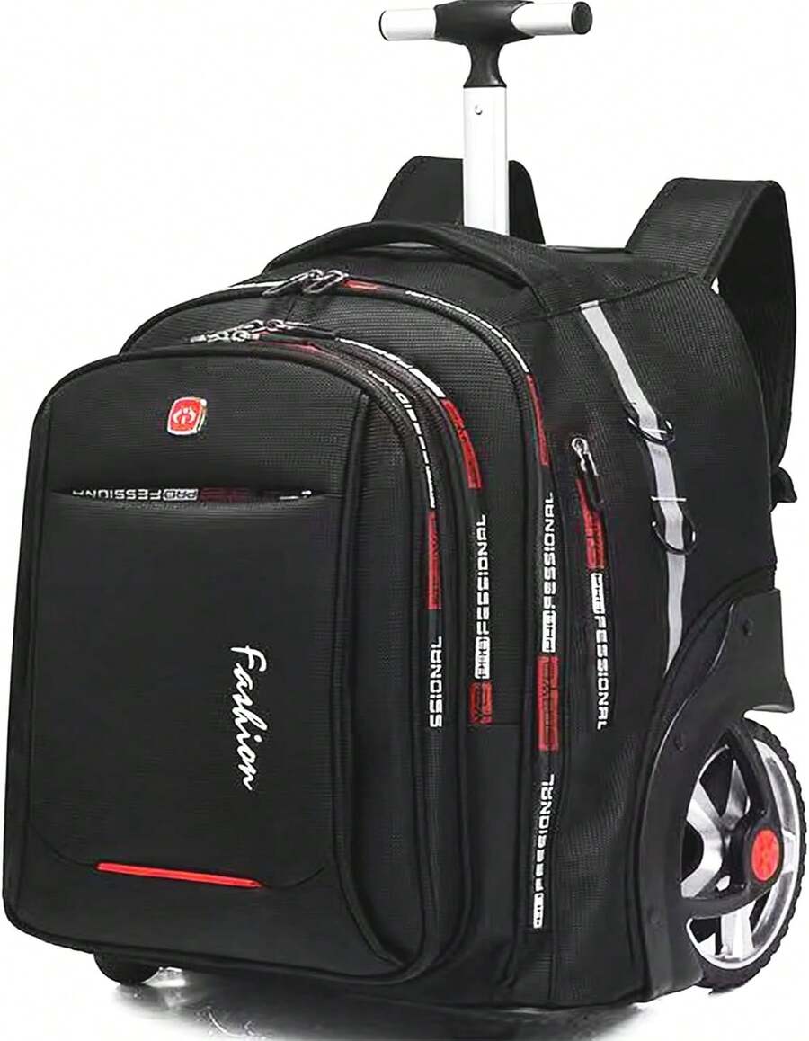 Mochila Con Ruedas Para Adultos, Mochila De Ruedas Grandes, Negra, 22 Pulgadas, Impermeable, Espacio de Gran Capacidad de 55 L - 1 - Ver 1
