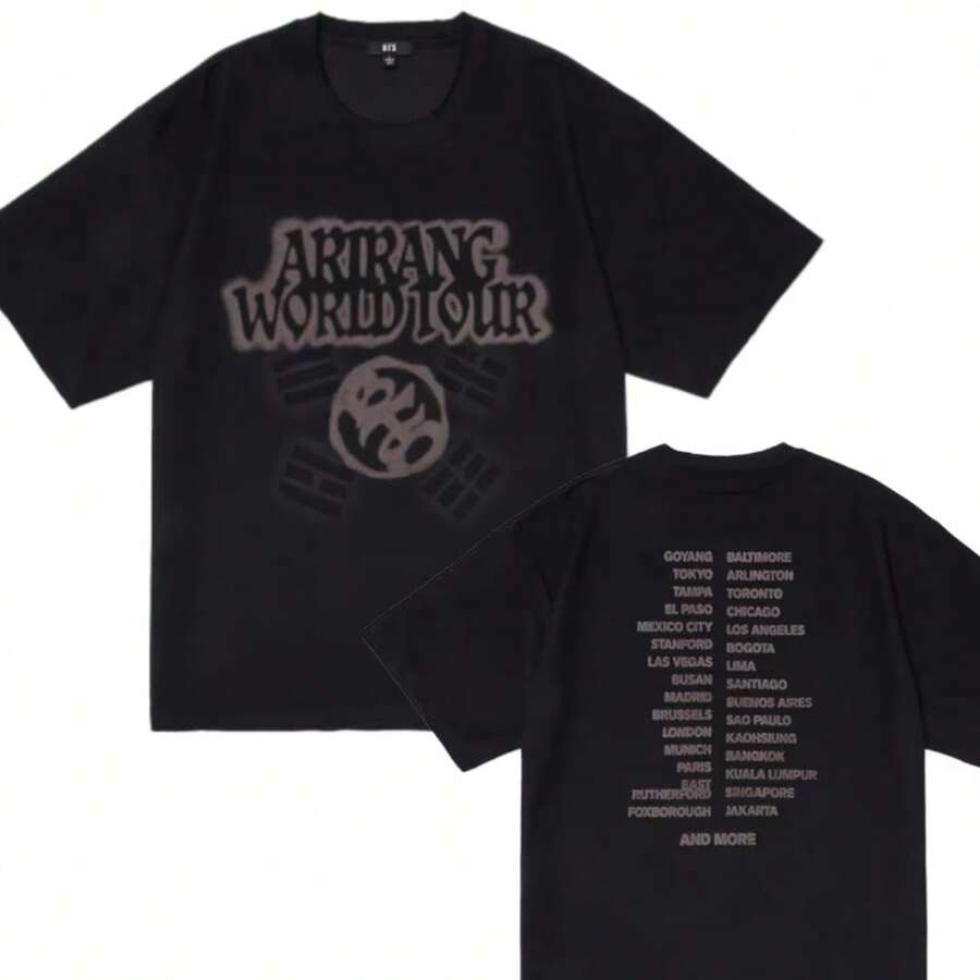 T-Shirt Unisexe 100% Coton Arirang Album World Tour, Groupe De - 樣式1 - 查看 1