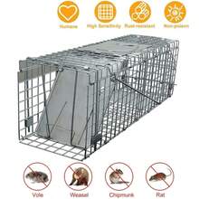 Collapsible, Animal-Friendly Trap With Carrying Handle, Large, Animal-Friendly Rat Trap, Live Trap For Mice, Rodent Pest Control, Bait, For Squirrels, Rabbits, Cats And Small Animals - Animal Cage Trap - View 4