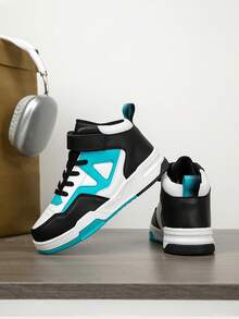 1 Paar Kinder High-Top Sneaker, Indoor/Outdoor Lässig Laufschuhe, leicht, atmungsaktiv, bequem, Schulstil Unisex Kinderschuhe - Blau - Übersicht 7