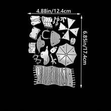 1 Set DIY Summer Beach Theme Metal Cutting Dies, Suitable For Paper Card Embossing And Cutting Design, Handmade Greeting Card Making Dies - Silver - View 5