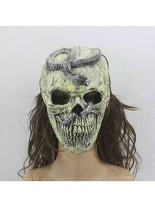 1pc Medusa Mask Halloween Mask Carnival Party PU Foam Horror Skull Mask - Multicolor - View 1