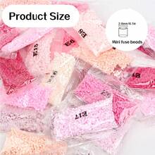 Pana-beads 1000顆/袋 E系列粉色迷你熔融珠 Hama Perler 熨燙珠 手工像素藝術 DIY 手作禮品 珠寶製作用 熔融珠 主色調粉色 - 彩色 - 查看 3