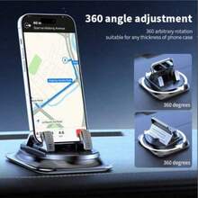 1pc Ultra-Stable 360° Rotating Car Phone Holder With Non-Slip Silicone Base, Shock-Absorbing Mount, Suitable For Dashboard Navigation (All Phone Models), Car Accessories - A - View 10