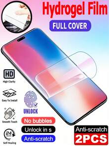 LissKas 2pcs 3D Curved Hydrogel Film Explosion Proof Scratch Resistant Phone Screen Protector Compatible With Xiaomi 17 15 13 12 14 Ultra Pro/ Note 14 15 13 Pro+ Pro 4g 5g/ Reno////Honor Magic 5/6/7/8 Pro Lite 90 100 200 400 500///Various Curved Surface Models With Smooth Touch Automatic Adsorption Friendly Shell Support Fingerprint Recognition Soft Film - Clear - View 56
