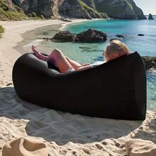 1pc Outdoor Quick-Inflate Sofa, No Pump Required, Fast Setup, Portable Lightweight Inflatable Lounge Chair With Matching Storage Bag - A - View 4