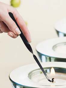 2 PCS/1 Set Stainless Steel Black Wick Dippers, Put Out Extinguish Candle Wick Dipper Candle Hook, Candle Tools, Candle Accessories Candle Hook Home Candle Wick Tools For Daily Use - Multicolor - View 5
