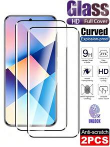 LissKas 2pcs 3D Curved HD Tempered Glass Film 9H Hardness Explosion Proof Scratch Resistant Phone Screen Protector Compatible With Xiaomi 17 15 13 12 14 Ultra Pro/ Note 14 15 13 Pro+ Pro 4g 5g/ Reno////Honor Magic 5/6/7/8 Pro Lite 90 100 200 400 500///Various Curved Surface Models With Smooth Touch Automatic Adsorption Friendly Shell Support Fingerprint Recognition - Clear - View 162