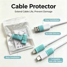 通用充電線保護套，防斷裂數據線保護蓋，適用 與 Android - 資料線保護套 - 查看 1