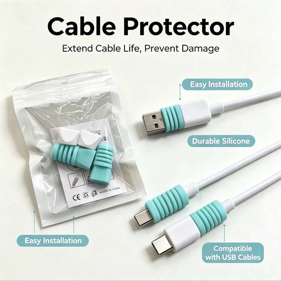 通用充電線保護套，防斷裂數據線保護蓋，適用 與 Android - 資料線保護套 - 查看 1