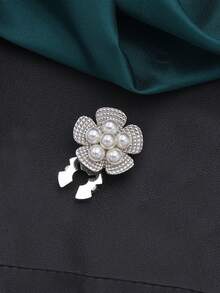 1/2/4pcs 23mm Rhinestone Floral Metal Button Covers, Women's Crystal Button Caps, Detachable Clip-On Button Covers, Crystal Decorative Buttons For Clothing, With Pliers, Suitable For Dresses, Suits, Evening Gowns, Shirts Accessories, Lead Color - Multicolor - View 17