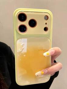日韓復古風黃色漸層紮染手機殼，小眾 Apple 16 Pro 新 15 全包覆 16pm 防震 17 女款 17 Pro 獨特超美 - 黃色 - 查看 2