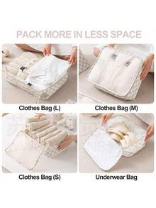 7pcs Large Capacity Travel Storage Bag Set, Portable Clothing Travel Storage Cubes, Makeup Bag, Waterproof Large Capacity Clothing Storage Bag, Luggage Organizer, Holiday Essential - View 10