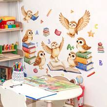 1/2 Sheets Kids Reading Corner Wall Decals, Self - Adhesive Cartoon Animal Book - Themed Stickers (Fox/Lion/Bear/Deer/Rabbit) For Children's Bedroom, Classroom, Living Room Decor​ - Multicolor - View 7