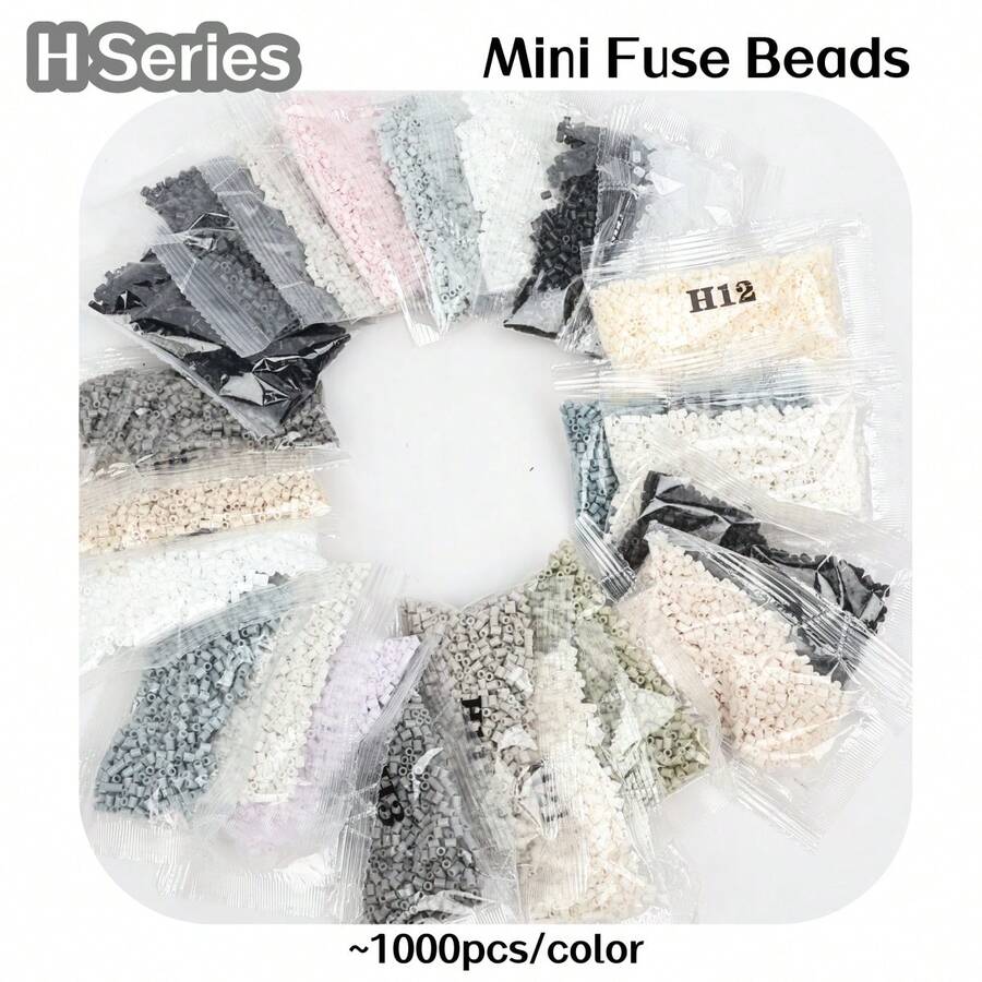 Pana-beads 1000顆/袋 H系列灰黑色迷你熔珠 Hama Perler 鐵熔珠 手工製作像素藝術 DIY 手作禮物 珠寶製作用 熔珠手工 DIY 主色調灰黑色 - 彩色 - 查看 1