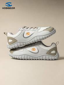 HOBIBEAR 2026 Nouvelles chaussures décontractées à lacets basses pour femmes, toutes saisons, chaussures de course confortables et respirantes (taillent petit, suggérer une taille au-dessus pour les pieds larges), chaussures de sport décontractées pour femmes - Beige - Voir 3