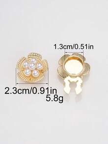 1/2/4pcs 23mm Rhinestone Floral Metal Button Covers, Women's Crystal Button Caps, Detachable Clip-On Button Covers, Crystal Decorative Buttons For Clothing, With Pliers, Suitable For Dresses, Suits, Evening Gowns, Shirts Accessories, Lead Color - Multicolor - View 10