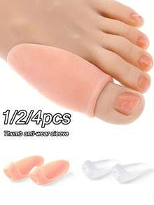 1/4 buah Pelindung Jempol Kaki Gel, Mencegah Gesekan Jempol Kaki, Anti Selip, Meredakan Tekanan Sepatu, Gaya Netral, Sol Dalam Empuk dan Nyaman, Perlindungan Tahan Lama, Bahan Bernapas, Cocok untuk Pemakaian Sehari-hari - A - View 10