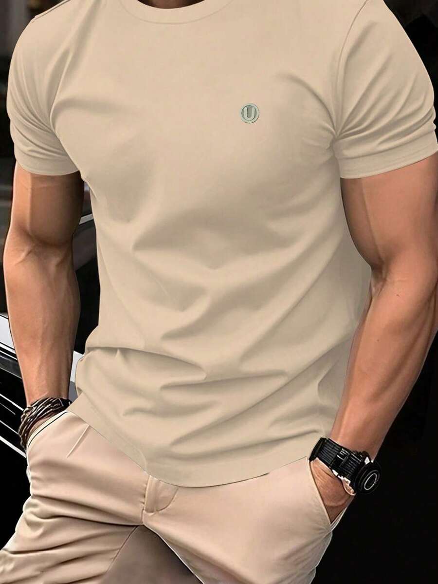 NEOREFINED Men's Casual Solid Color Crew Neck T-Shirt, Set Of 3 Summer T-Shirts For Men - 杏子 2 - 查看 1