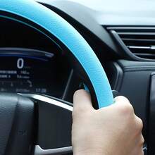 Universal All-Season Steering Wheel Cover, Thin Non-Slip Car Steering Wheel Cover, Suitable For Car And Boat Steering Wheels, Car Accessories, Women's Car Decor Set - Multicolor - View 6