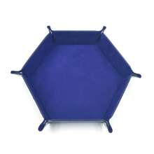 1 pieza Bandeja de almacenamiento plegable de cuero PU y terciopelo, bandeja hexagonal para dados, caja de almacenamiento para dados, organizador de juegos de dados de escritorio regular, juego de fiesta del Día de San Valentín, rodillo de dados para juego de fiesta del Día de San Valentín, fiesta de invierno, fiesta de primavera, fiesta interior - Multicolor - Ver 10