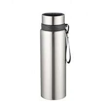 Termo de 1L de gran capacidad, de acero inoxidable aislado para bebidas calientes y frías, para uso al aire libre, oficina y hogar, vaso aislado al vacío, de vuelta al colegio' - 1 litro plano - Ver 2