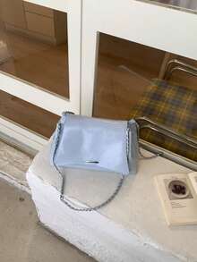 Tas Selempang Modis dan Serbaguna, Tas untuk Kuliah/Komuter, Tas Wanita Ringan dan Praktis dengan Bahan Lembut, Cocok Sebagai Hadiah untuk Teman - Baby Blue - View 4