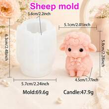 Zhonghui Mold 3D Cute Owl And Sheep Silicone Mold, Animal Candle Mold For DIY Scented Candles, Resin, Soap, Plaster, Handmade Gift And Home Decor Crafts - Animal - View 9