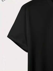 Summer Outdoor Sports T-Shirts For Generation X, Featuring Casual Large Sizes, Stylish Prints For Men, Relaxed Fit, Versatile Round Neck Design - 黑色 - 查看 5