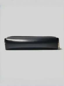 Texture Leather Pencil Case, Simple And High-End Zipper Pencil Case, Large Capacity Student Stationery Storage Bag, Essential For Returning To School - Multicolor - View 14